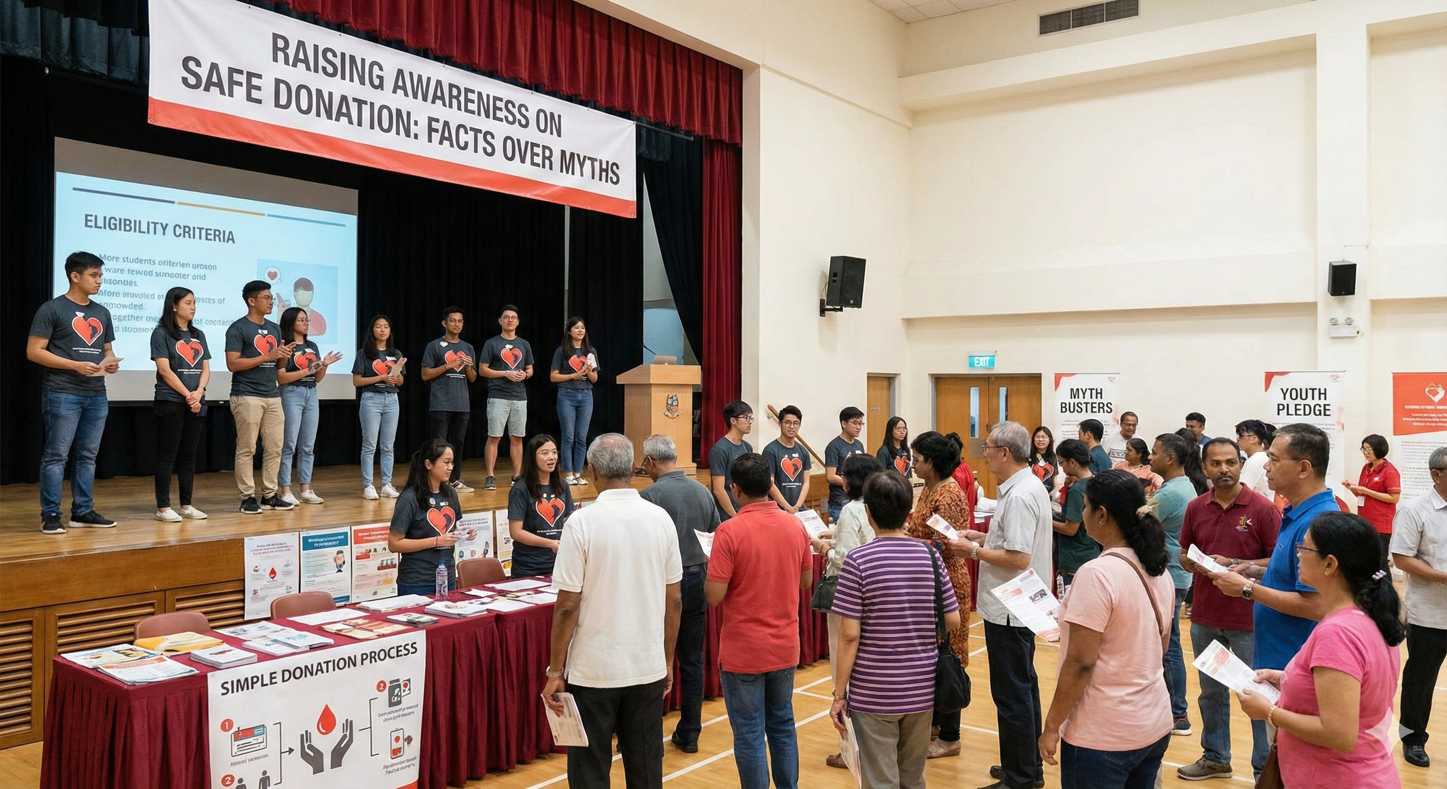 Poster or graphic promoting blood donation awareness.